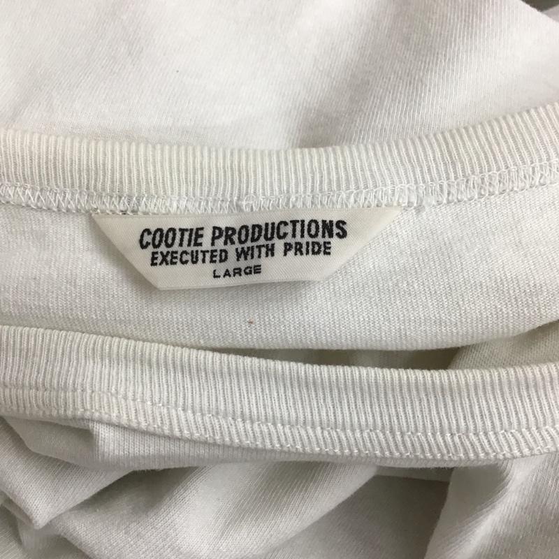 クーティー COOTIE Tシャツ 半袖 半袖カットソー プリントTシャツ クルーネックカットソー L 無地 白 / ホワイト /  メンズ USED 古着 中古 10118245