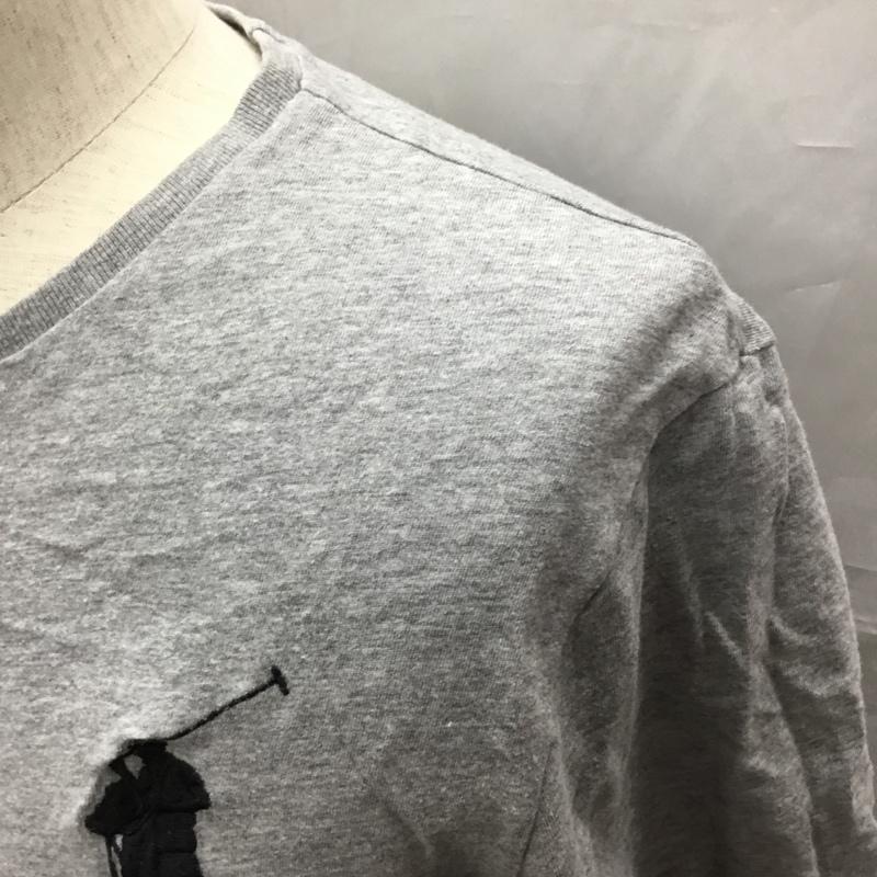 ポロラルフローレン POLO RALPH LAUREN Tシャツ 半袖 半袖カットソー プリントTシャツ クルーネックカットソー M ロゴ、文字 灰 / グレー /  メンズ USED 古着 中古 10116124