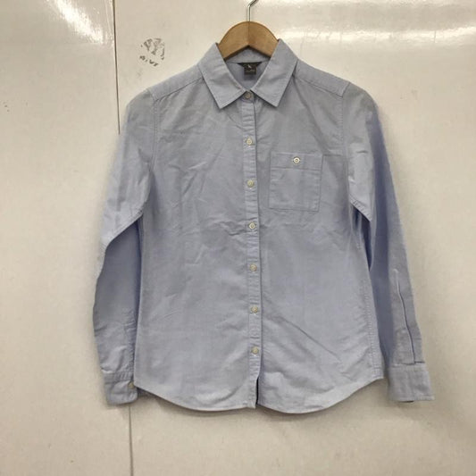 エディーバウアー Eddie Bauer シャツ、ブラウス 長袖 長袖シャツ 無地シャツ カラーシャツ XS 無地 水色 / ライトブルー /  レディース USED 古着 中古 10129709