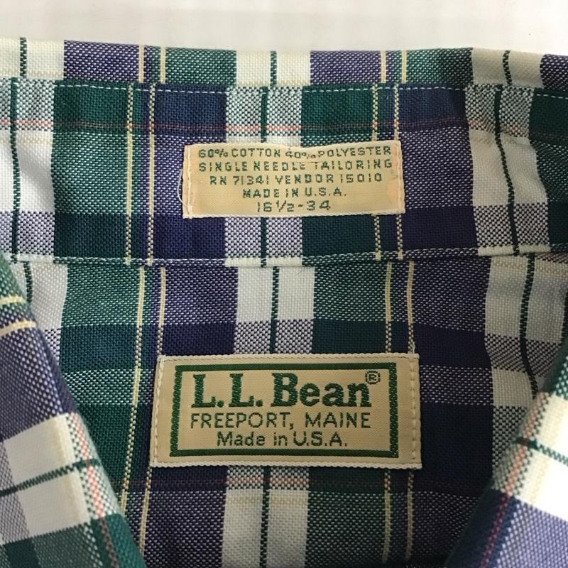 エルエルビーン L.L.Bean シャツ、ブラウス 長袖 長袖シャツ カラーシャツ ポケットシャツ 長袖カットソー チェックシャツ 80s アメリカ製 チェック マルチカラー / マルチカラー /  メンズ USED 古着 中古 10119904