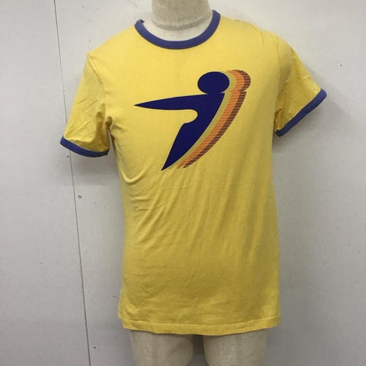 フィフティーファイブディーエスエル 55DSL Tシャツ 半袖 半袖カットソー プリントTシャツ クルーネックカットソー M ロゴ、文字 黄 / イエロー /  メンズ USED 古着 中古 10113164