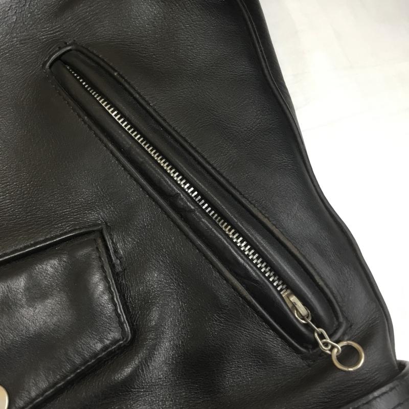 ヴァンソン VANSON ジャケット、上着 ライダース ダブル ライダース ジャケット USA製 34 黒 / ブラック /  メンズ USED 古着 中古 10105909