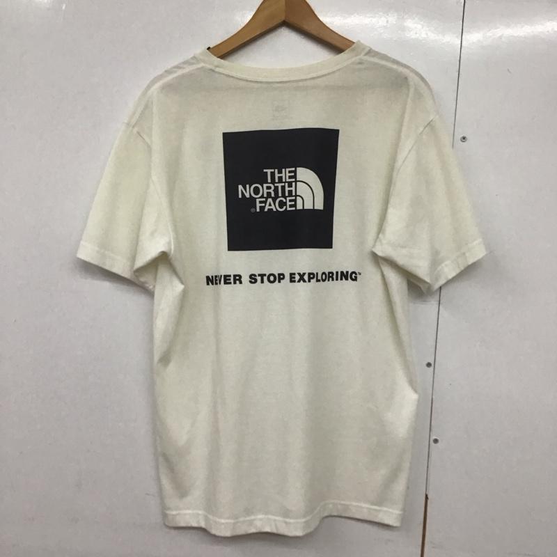ザノースフェイス THE NORTH FACE Tシャツ 半袖 nt31957 半袖Tシャツ プリントTシャツ クルーネックカットソー XL ロゴ、文字 白 / ホワイト /  メンズ USED 古着 中古 10142989