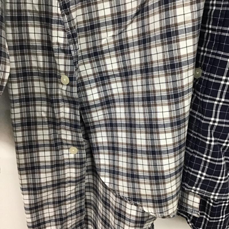 エシンタ etsinta シャツ、ブラウス 長袖 長袖シャツ ノーカラーシャツ チェックシャツ チェック マルチカラー / マルチカラー /  メンズ USED 古着 中古 10132907