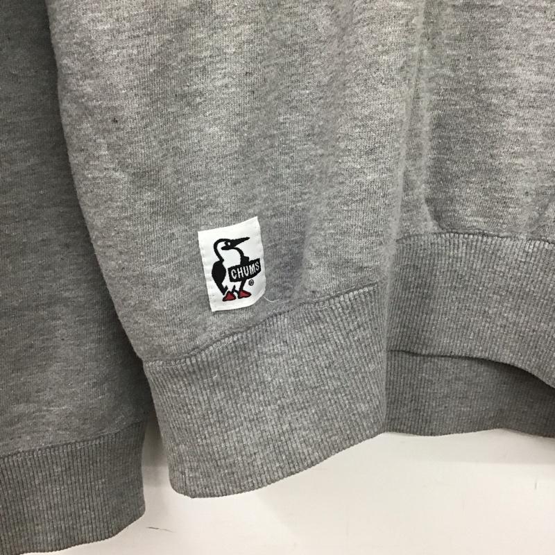 チャムス CHUMS トレーナー 長袖 長袖トレーナー スウェット クルーネック プルオーバー M ロゴ、文字 灰 / グレー /  メンズ USED 古着 中古 10142382