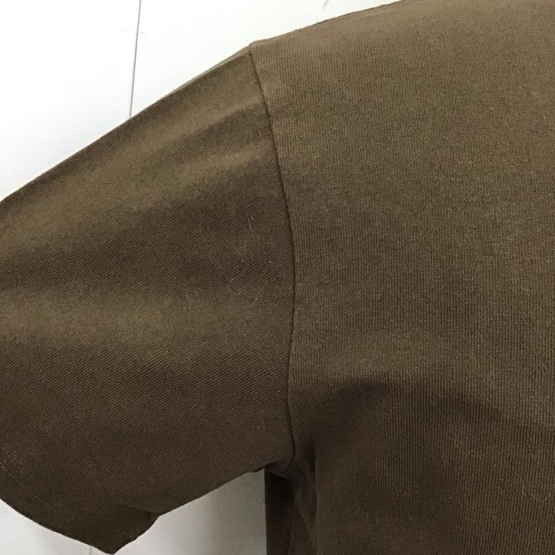 グッドウェア Goodwear Tシャツ 半袖 半袖カットソー プリントTシャツ クルーネックカットソー L 無地 茶 / ブラウン /  メンズ USED 古着 中古 10115297