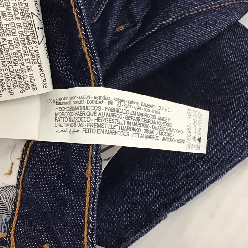 ザラ ZARA パンツ デニム、ジーンズ 4406 059 405 ワイドパンツ タグ付き 無地 インディゴ / インディゴ /  レディース USED 古着 中古 10109486