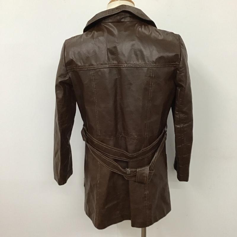 古着 USED ジャケット、上着 レザージャケット ロング丈 無地 茶 / ブラウン /  メンズ USED 古着 中古 10118342
