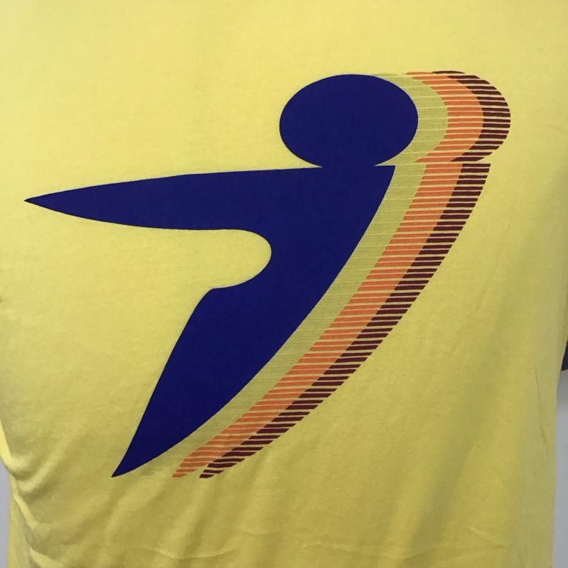 フィフティーファイブディーエスエル 55DSL Tシャツ 半袖 半袖カットソー プリントTシャツ クルーネックカットソー M ロゴ、文字 黄 / イエロー /  メンズ USED 古着 中古 10113164