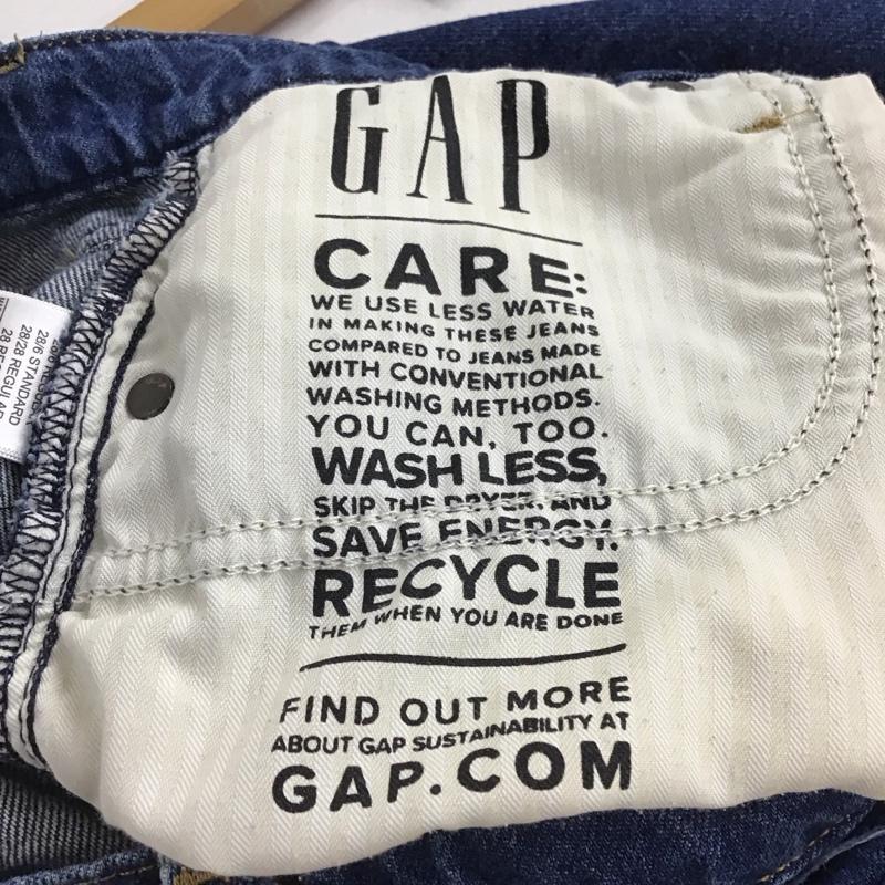 ギャップ GAP パンツ デニム、ジーンズ デニムパンツ ワイドパンツ カジュアルパンツ 28インチ 無地 インディゴ / インディゴ /  レディース USED 古着 中古 10147200