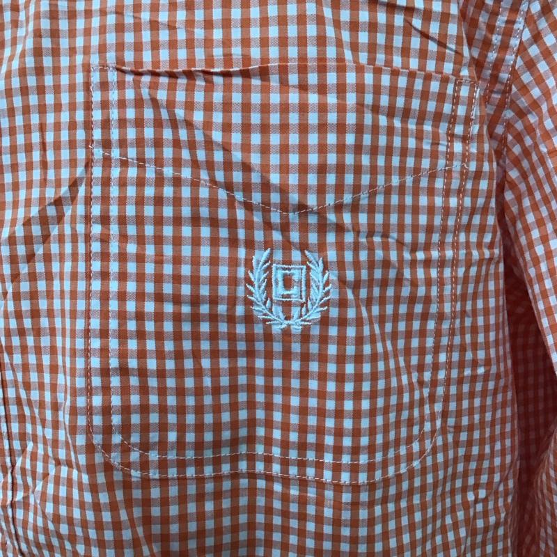 チャップス CHAPS シャツ、ブラウス 長袖 長袖シャツ カラーシャツ ポケットシャツ 長袖カットソー チェックシャツ M チェック 橙 / オレンジ /  メンズ USED 古着 中古 10118279