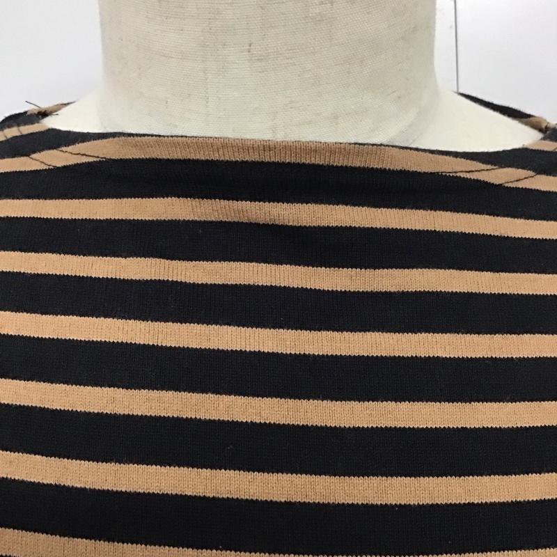トップサイダー TOP-SIDER カットソー 長袖 長袖カットソー クルーネックカットソー ロングスリーブカットソー ボーダーTシャツ M ボーダー柄 黒 / ブラック / X 茶 / ブラウン /  メンズ USED 古着 中古 10124465