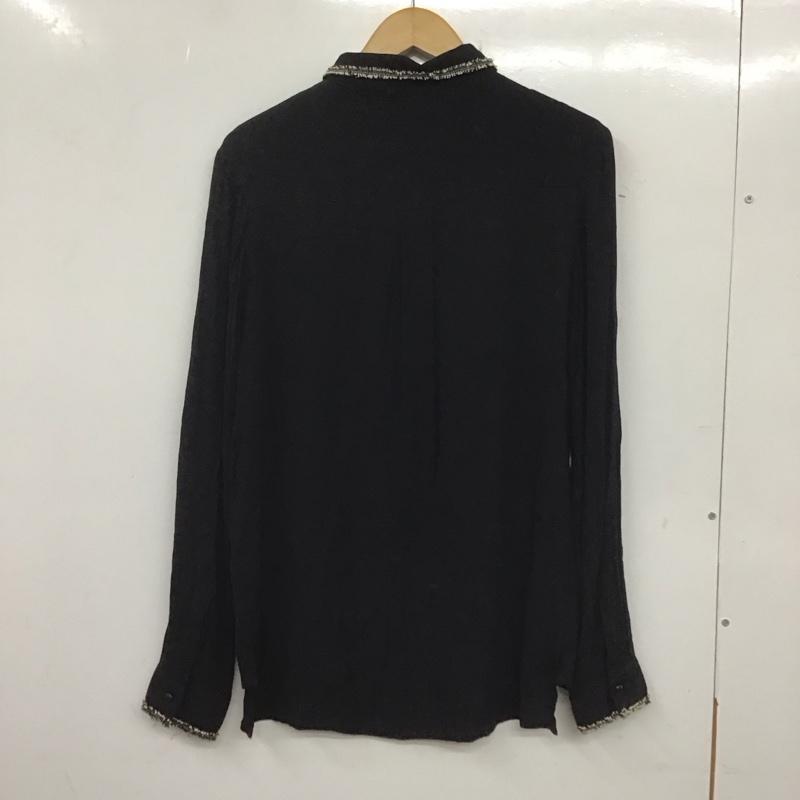 ザラベーシック ZARA BASIC シャツ、ブラウス 長袖 XS 無地 黒 / ブラック /  レディース USED 古着 中古 10139377