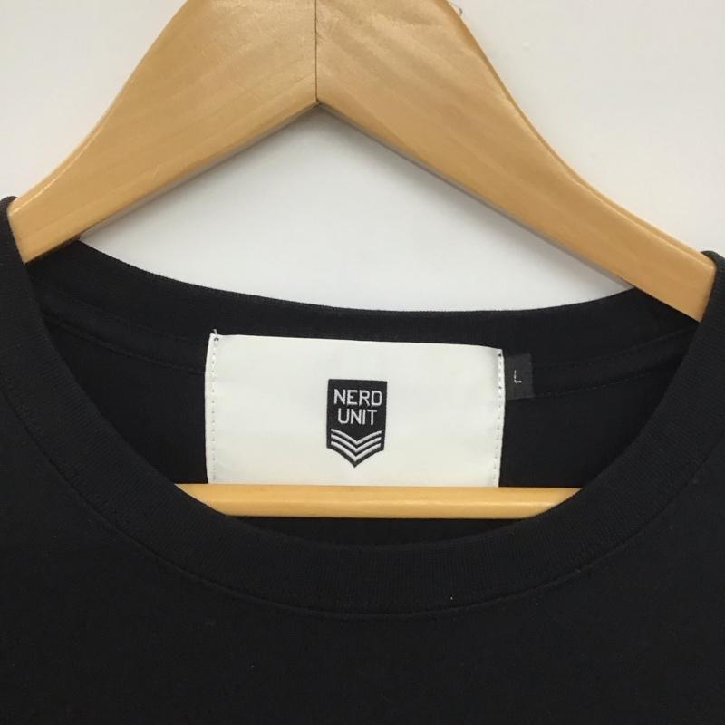 ナードユニット NERDUNIT Tシャツ 半袖 半袖カットソー プリントTシャツ クルーネックカットソー L ロゴ、文字 黒 / ブラック /  メンズ USED 古着 中古 10149205