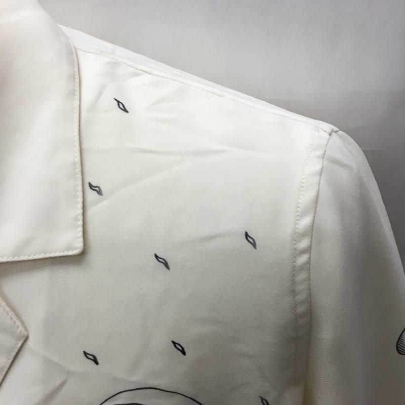 マリーンセル MARINE SERRE シャツ、ブラウス 長袖 長袖シャツ カラーシャツ 長袖カットソー プリントシャツ XS プリント オフホワイト / オフホワイト /  メンズ USED 古着 中古 10111920