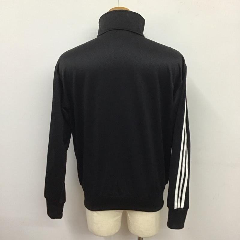 アディダス adidas ジャケット、上着 ジャケット、ブレザー ed7051 トラックジャケット ジップアップジャケット ジャージ L ロゴ、文字 黒 / ブラック /  メンズ USED 古着 中古 10123817