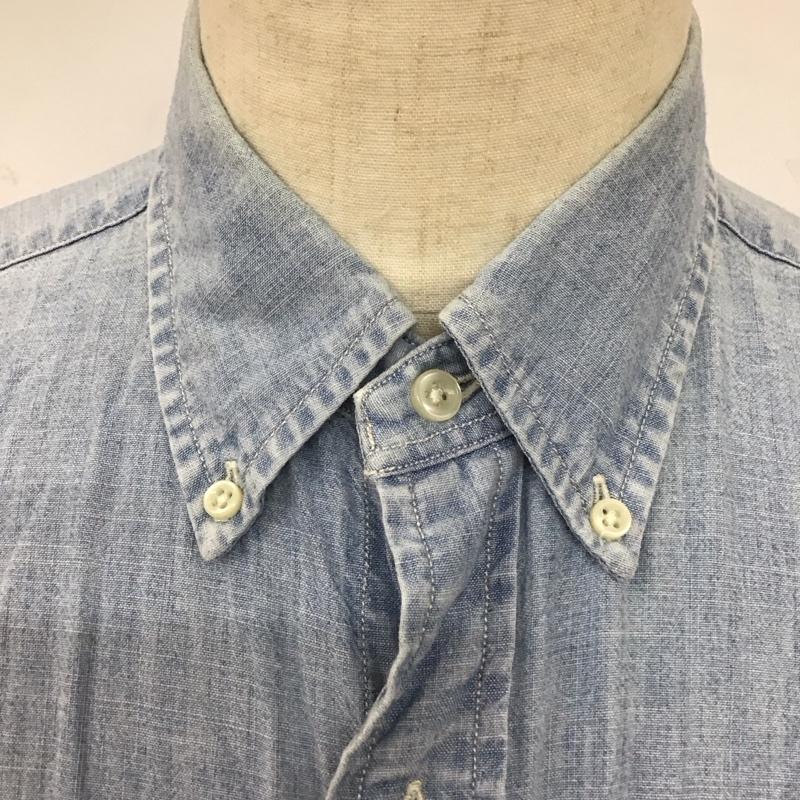 ラルフローレン RALPHLAUREN シャツ、ブラウス 長袖 長袖シャツ カラーシャツ ポケットシャツ 長袖カットソー デニムシャツ M ロゴ、文字 インディゴ / インディゴ /  メンズ USED 古着 中古 10124490