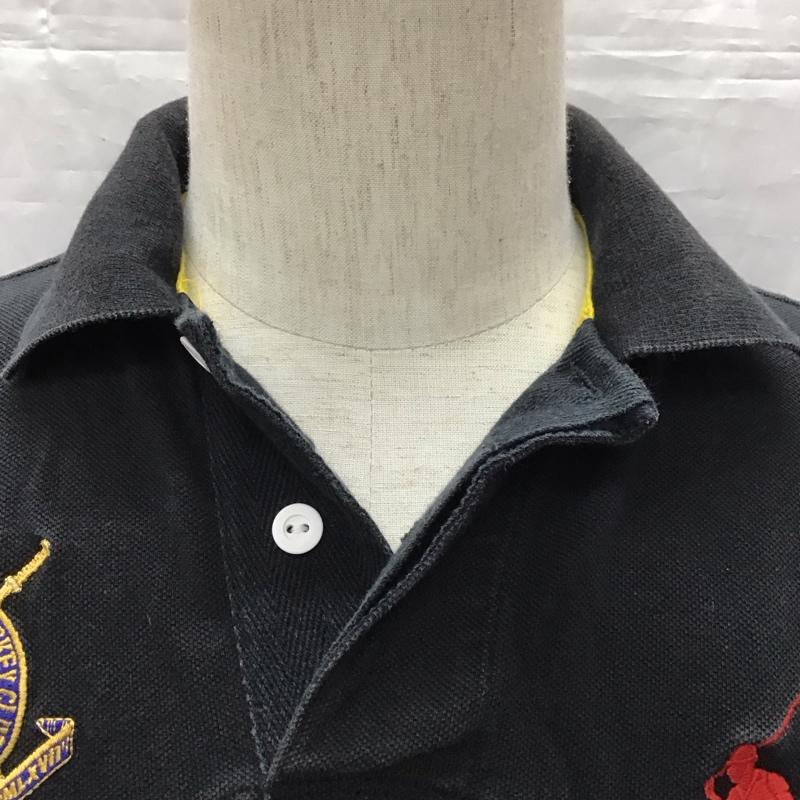 ポロラルフローレン POLO RALPH LAUREN ポロシャツ 長袖 長袖ポロシャツ カラーシャツ ロングスリーブカットソー S ロゴ、文字 黒 / ブラック /  メンズ USED 古着 中古 10116263