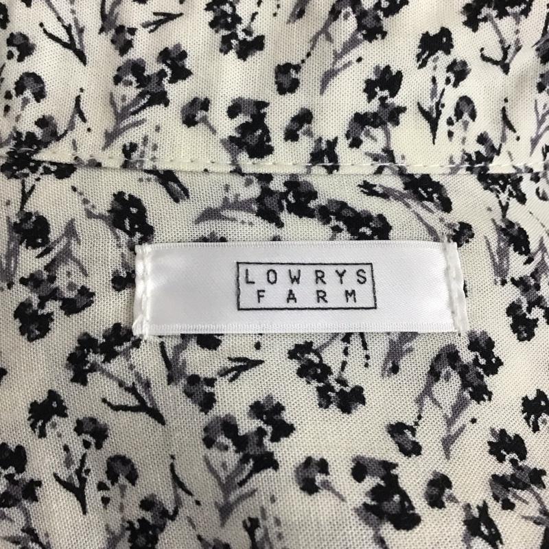 ローリーズファーム LOWRYS FARM ワンピース ロングスカート LF719008TK ハナガラカイキンシャツワンピース FREE 花柄 オフホワイト / オフホワイト / X 黒 / ブラック /  レディース USED 古着 中古 10107409