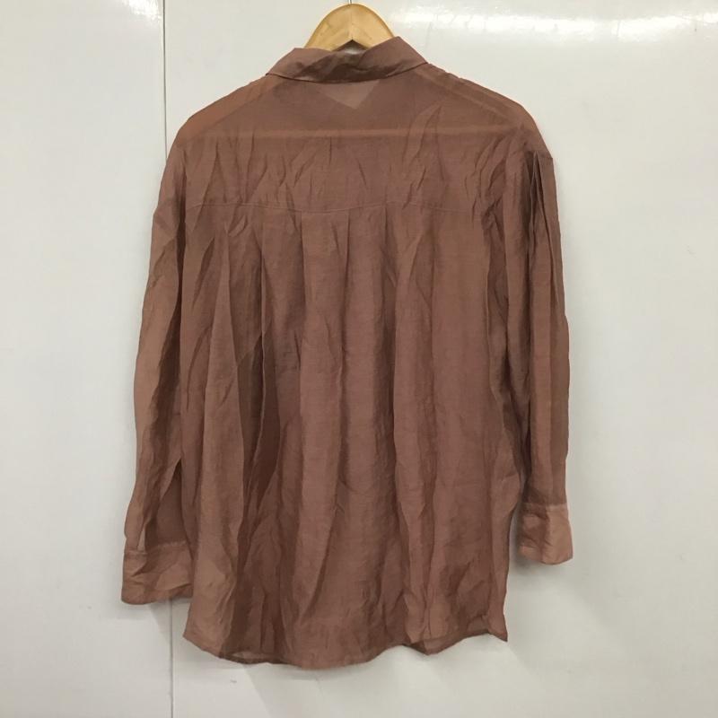 ムルーア MURUA シャツ、ブラウス 長袖 シアーシャツ FREE 無地 茶 / ブラウン /  レディース USED 古着 中古 10130873