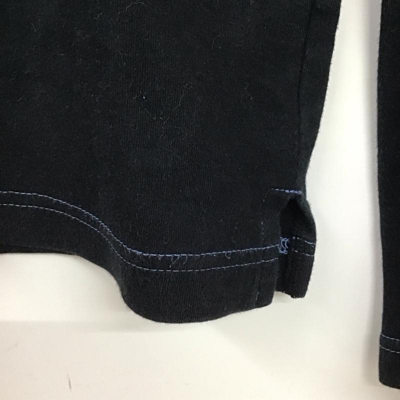 バーバリーブラックレーベル BURBERRY BLACK LABEL カットソー 長袖 長袖カットソー 無地カットソー ヘンリーネック 2 ロゴ、文字 黒 / ブラック /  メンズ USED 古着 中古 10130132