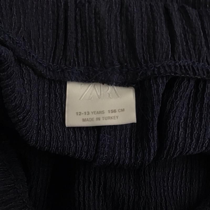 ザラ ZARA パンツ スラックス 150cm 無地 紺 / ネイビー /  ガールズ USED 古着 中古 10140357