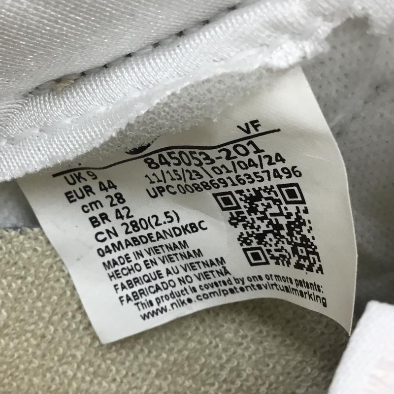ナイキ NIKE スニーカー スニーカー 845053-201 Air Force 1 Low Retro Linen エアフォース１ リネン 28.0cm ロゴ、文字 白 / ホワイト / X 茶 / ブラウン / X 桃 / ピンク /  メンズ USED 古着 中古 10136411