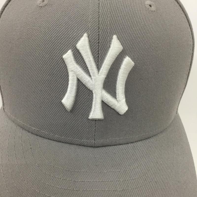 ニューエラ NEW ERA 帽子 キャップ NY ニューヨークヤンキース 59FIFTY 61.5cm ロゴ、文字 灰 / グレー /  メンズ USED 古着 中古 10140496