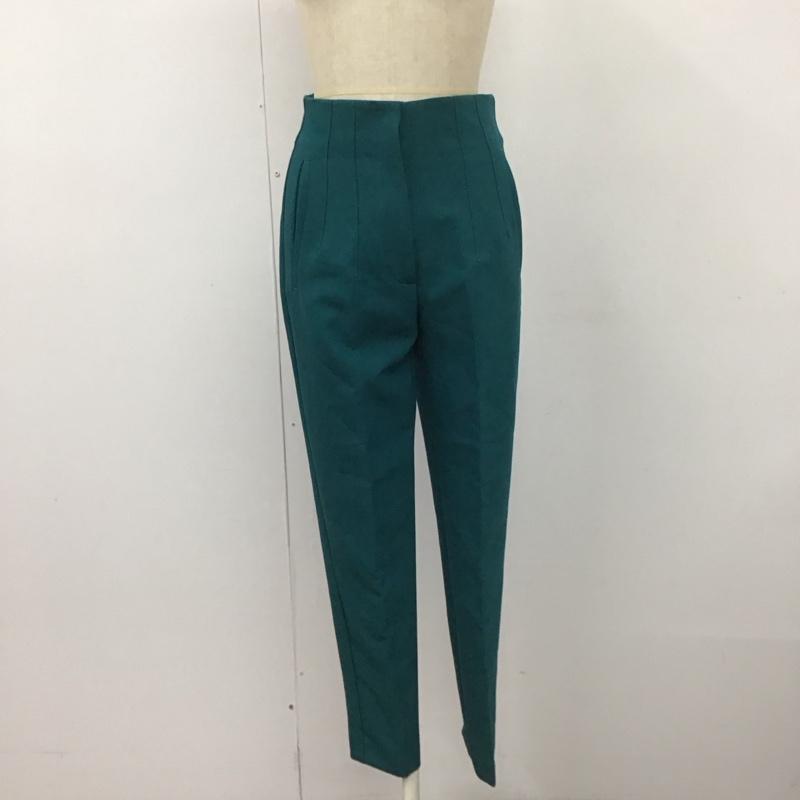 ザラ ZARA パンツ スラックス ハイウエスト カラーパンツ XS 無地 緑 / グリーン /  レディース USED 古着 中古 10112592