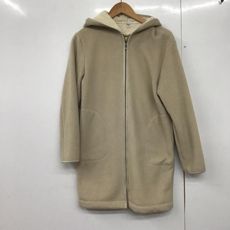 ユニクロ UNIQLO コート コート一般 241-400185 ボアフリースコート ジップアップジャケット アウター S 無地 ベージュ / ベージュ /  レディース USED 古着 中古 10143746