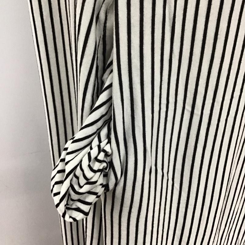 ザラコレクション ZARA COLLECTION ワンピース ロングスカート ノースリーブロングワンピース フレアスカートワンピース ストライプスカート M ストライプ 白 / ホワイト / X 黒 / ブラック /  レディース USED 古着 中古 10113708