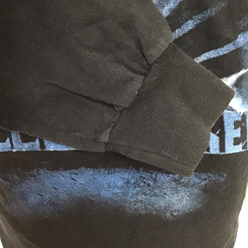 古着 USED カットソー 長袖 長袖カットソー クルーネックカットソー ロングスリーブカットソー プリントTシャツ プリント 黒 / ブラック /  メンズ USED 古着 中古 10116556