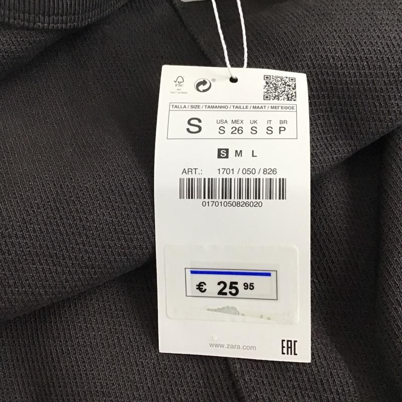 ザラ ZARA ワンピース ひざ丈スカート S 無地 チャコールグレー / チャコールグレー /  レディース USED 古着 中古 10120277