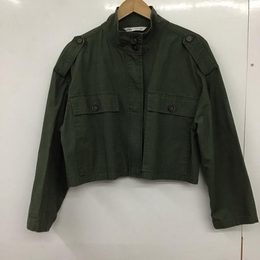 ザラ ZARA ジャケット、上着 ジャケット、ブレザー M 無地 カーキ / カーキ /  レディース USED 古着 中古 10137217