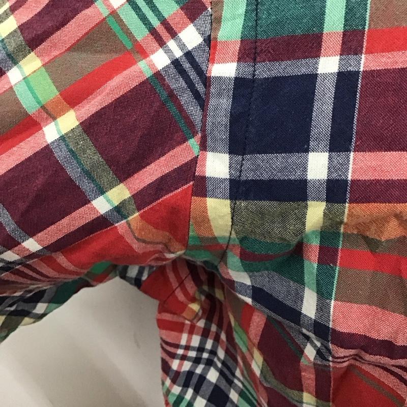 ラルフローレン RALPHLAUREN シャツ、ブラウス 半袖 ボタンダウン チェック コットン M ワンポイント マルチカラー / マルチカラー /  メンズ USED 古着 中古 10123009