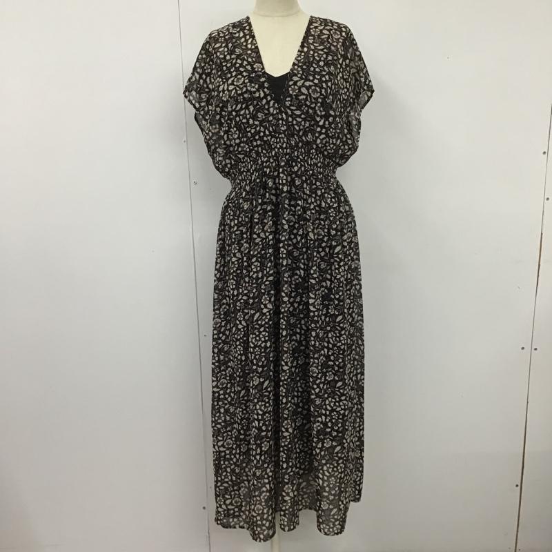 フリークスストア FREAK S STORE ワンピース ロングスカート 192-31122 ジョーゼット花柄ノースリーブワンピース ロングワンピース フレアスカート FREE 総柄 白 / ホワイト / X 黒 / ブラック /  レディース USED 古着 中古 10105942