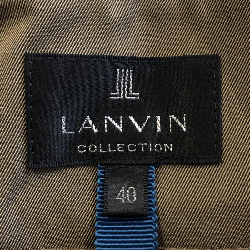 ランバン コレクション LANVIN collection スカート ひざ丈スカート タフタスカート 40 無地 X  茶 / ブラウン / X カーキ / カーキ /  レディース USED 古着 中古 10031204