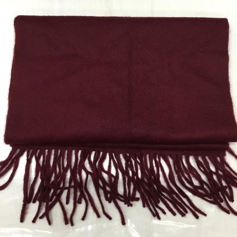 ブルックスブラザーズ BROOKS BROTHERS マフラー マフラー フリンジ ロゴ、文字 ボルドー / ボルドー /  メンズ USED 古着 中古 10113650