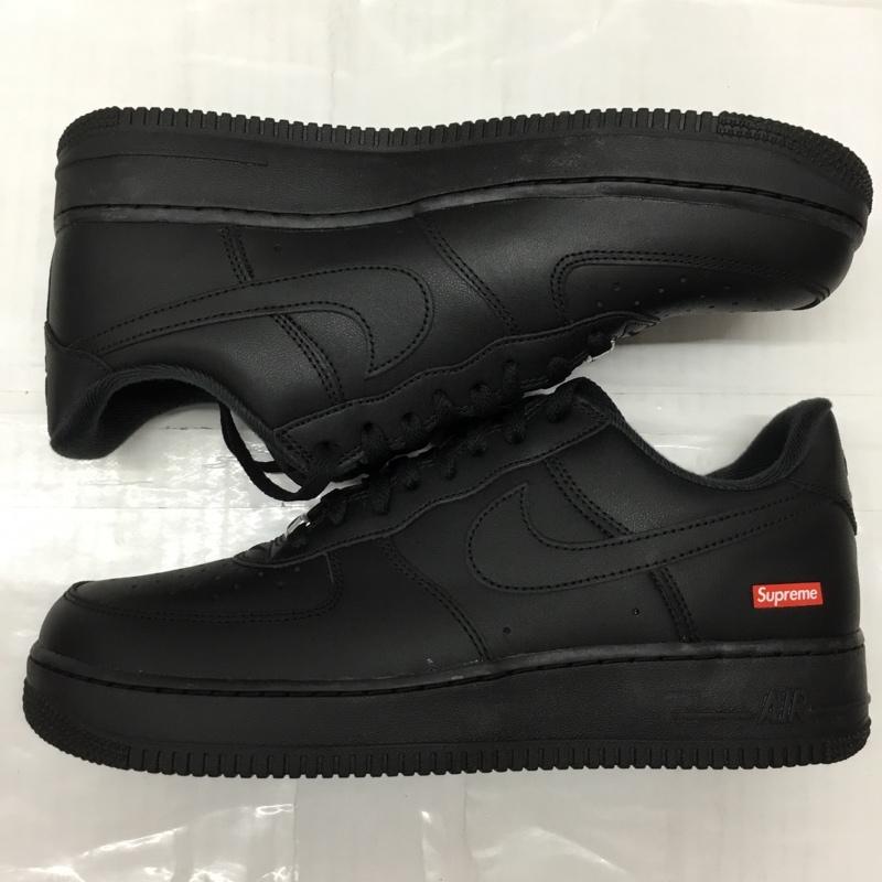 ナイキ NIKE スニーカー スニーカー CU9225 001 AIR FORCE 1 LOW SUPREME 28cm 箱有 28.0cm ロゴ、文字 黒 / ブラック /  メンズ USED 古着 中古 10112848