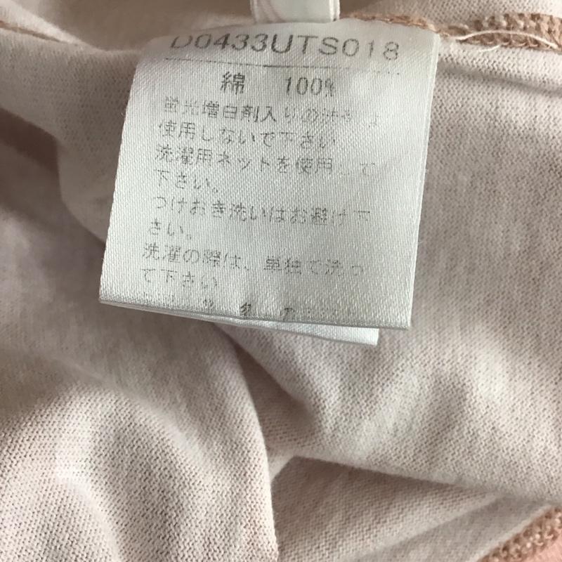 パパス PAPAS Tシャツ 半袖 ヘンリーネック S プリント 桃 / ピンク /  メンズ USED 古着 中古 10109871