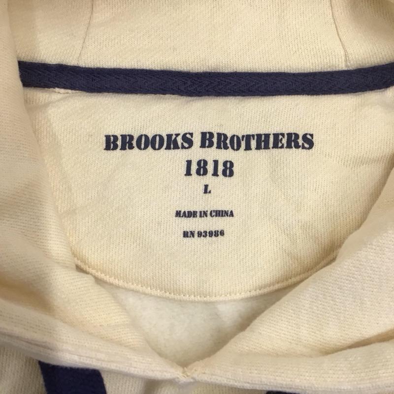 ブルックスブラザーズ BROOKS BROTHERS パーカー 長袖 長袖パーカー フード付きパーカー プリントスウェット トレーナー L ロゴ、文字 黄 / イエロー /  メンズ USED 古着 中古 10113240