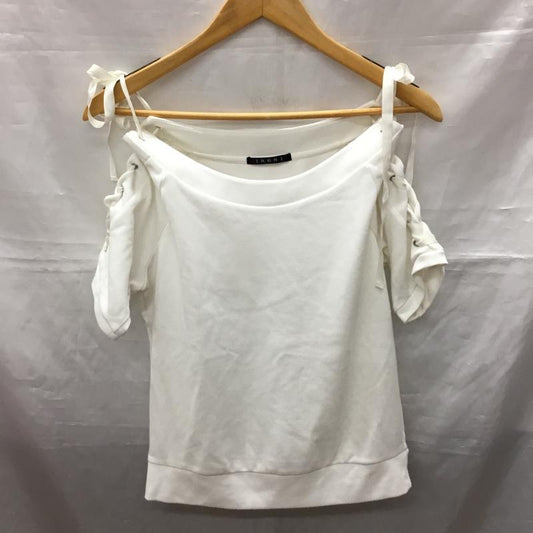 イング INGNI カットソー 半袖 151-180818-00 袖レースアップ リボン M 無地 白 / ホワイト /  レディース USED 古着 中古 10118213
