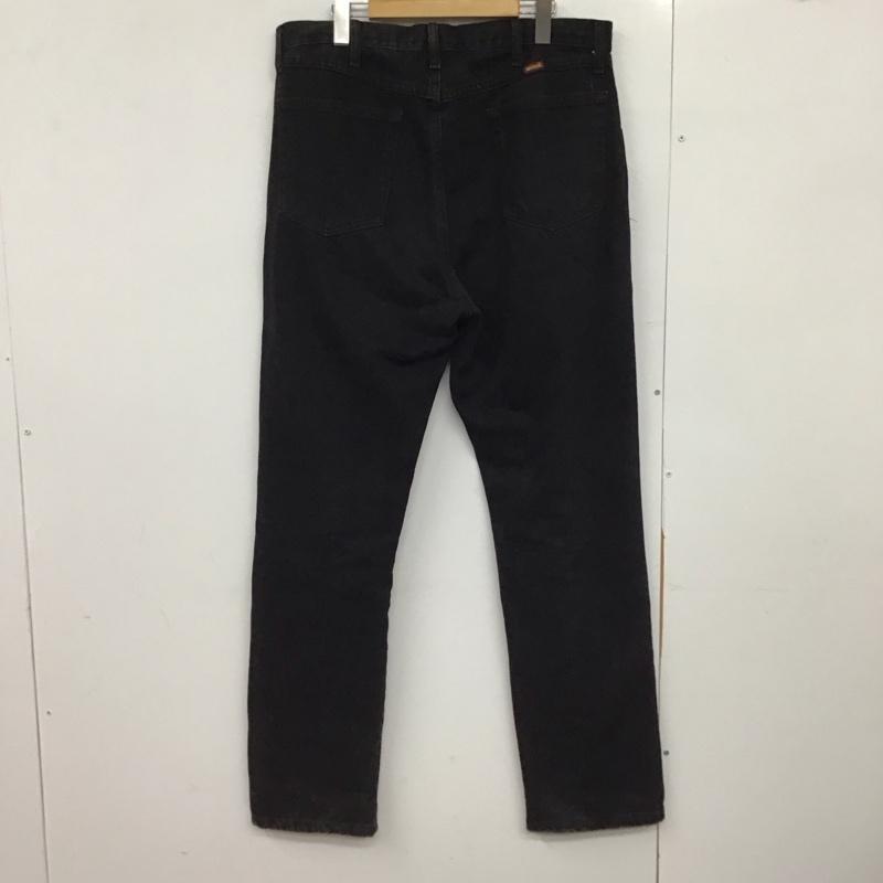 古着 USED パンツ デニム、ジーンズ デニムパンツ ワイドパンツ カジュアルパンツ 38インチ 無地 黒 / ブラック /  メンズ USED 古着 中古 10150076