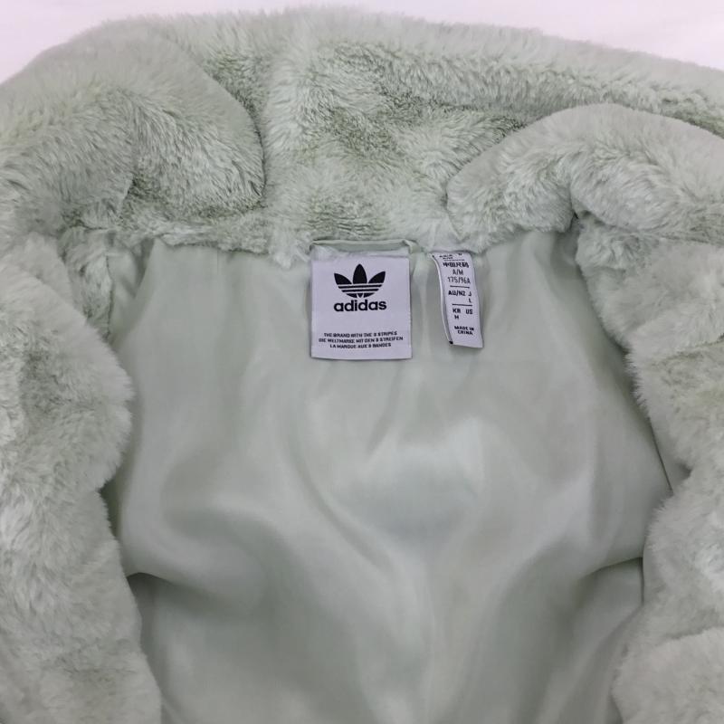 アディダス adidas ジャケット、上着 ジャンパー、ブルゾン L 薄緑 / ライトグリーン / X 白 / ホワイト /  メンズ USED 古着 中古 10120721