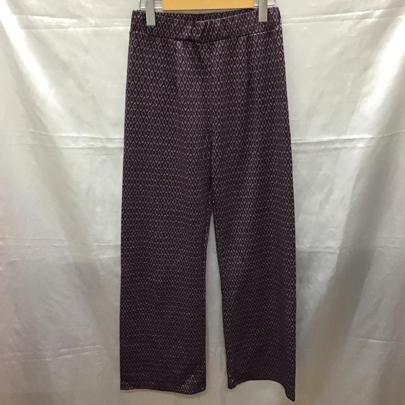 ジーナシス JEANASIS ボトムス ボトムス JS050512YG ラメジャガードパンツ FREE 総柄 紫 / パープル /  レディース USED 古着 中古 10112437