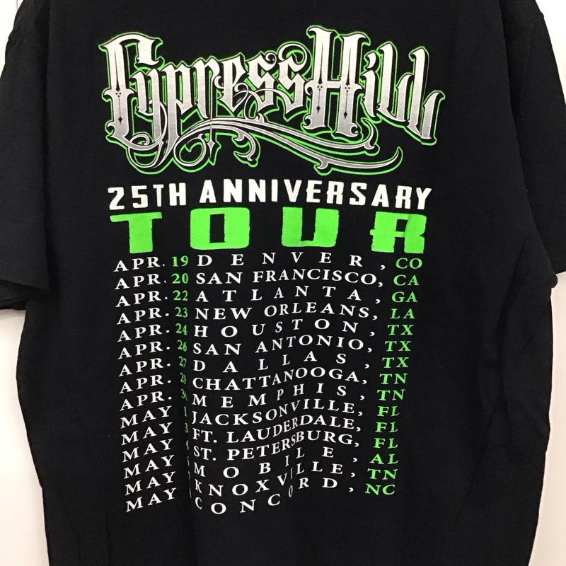 古着 USED Tシャツ 半袖 半袖カットソー プリントTシャツ クルーネックカットソー cypresshill XL プリント 黒 / ブラック /  メンズ USED 古着 中古 10134668