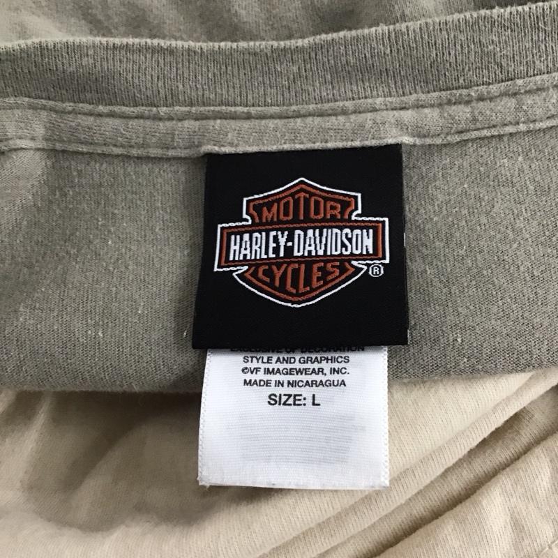 ハーレーダビッドソン Harley-Davidson カットソー 長袖 長袖カットソー クルーネックカットソー ロングスリーブカットソー プリントTシャツ L ロゴ、文字 マルチカラー / マルチカラー /  メンズ USED 古着 中古 10122957