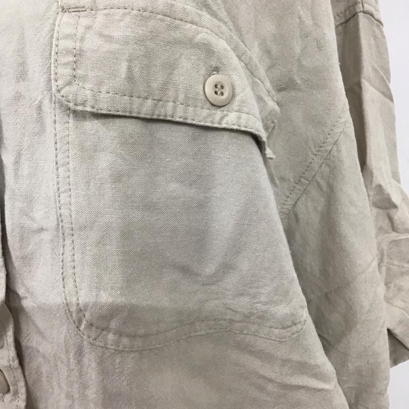 ニコアンド niko and... シャツ、ブラウス 半袖 st93sa12sw CPOビックシャツ M 無地 ベージュ / ベージュ /  レディース USED 古着 中古 10121215