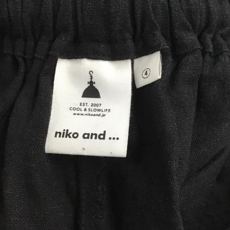 ニコアンド niko and... ボトムス ボトムス リネンパンツ L 無地 黒 / ブラック /  レディース USED 古着 中古 10133810