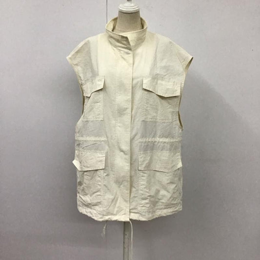 ダブルクローゼット w closet ベスト ベスト ジップアップベスト ノースリーブカットソー ナイロンベスト 無地 アイボリー / アイボリー /  レディース USED 古着 中古 10115236